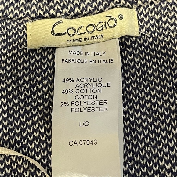 💙 COCOGIO – Knit Blazer Jacket with Silver Thread (L/G - Picture 2 of 8